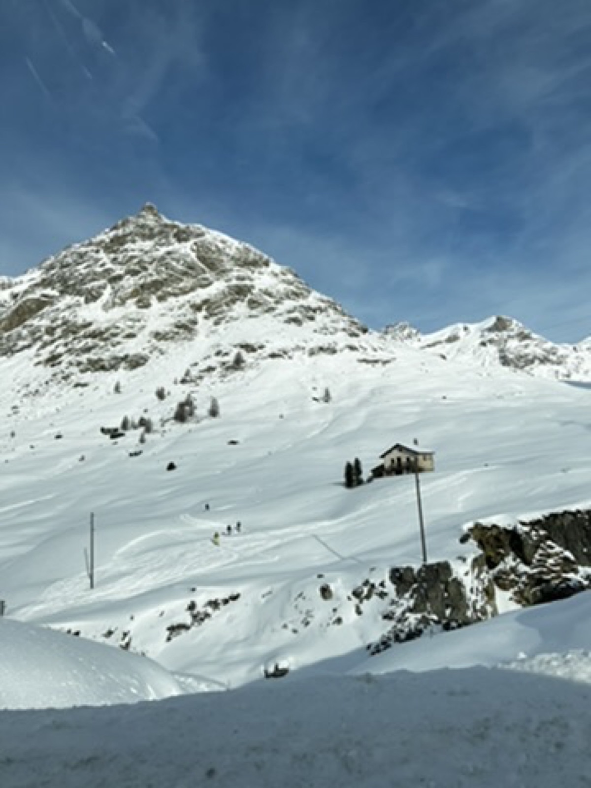 Snowy St Moritz alpine scenery