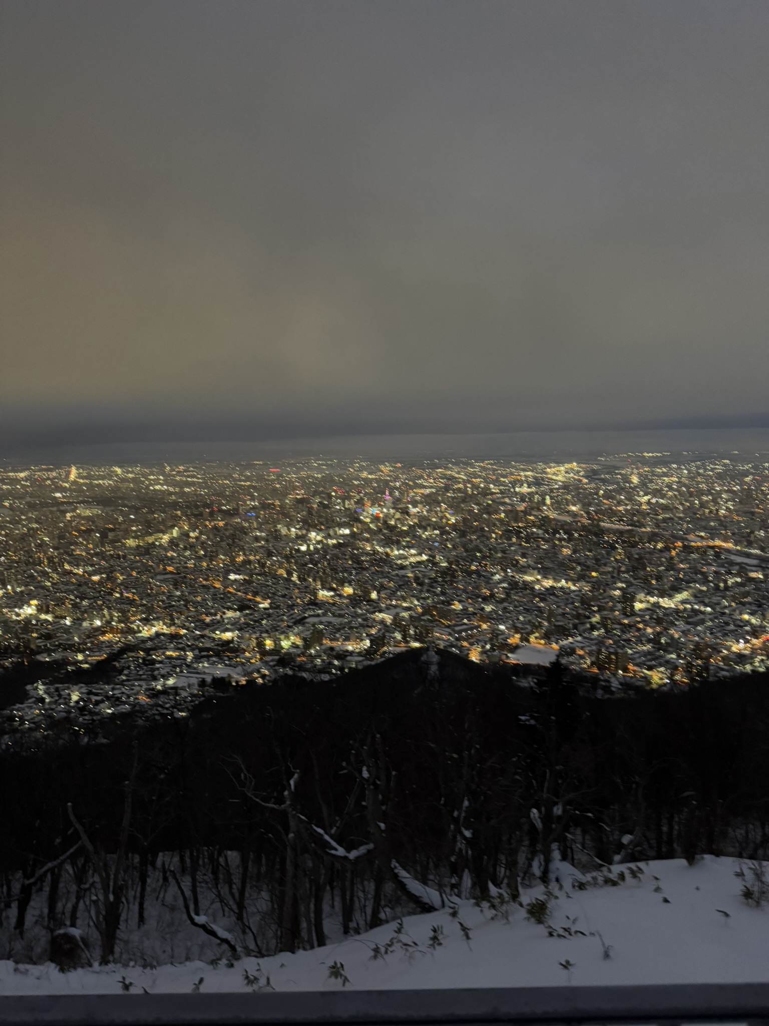 Sapporo night lights seen from Mt. Moiwa