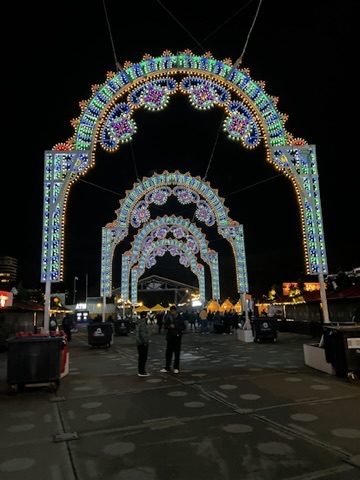 Winter Wonderland illuminated gate in London